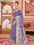 Vasthrlay Womens Weaving Lavender Saree With Unstitched Blouse Piece