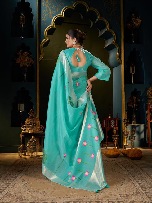 Vasthrlay Exquisite Traditional Intricate Gold Tone Saree