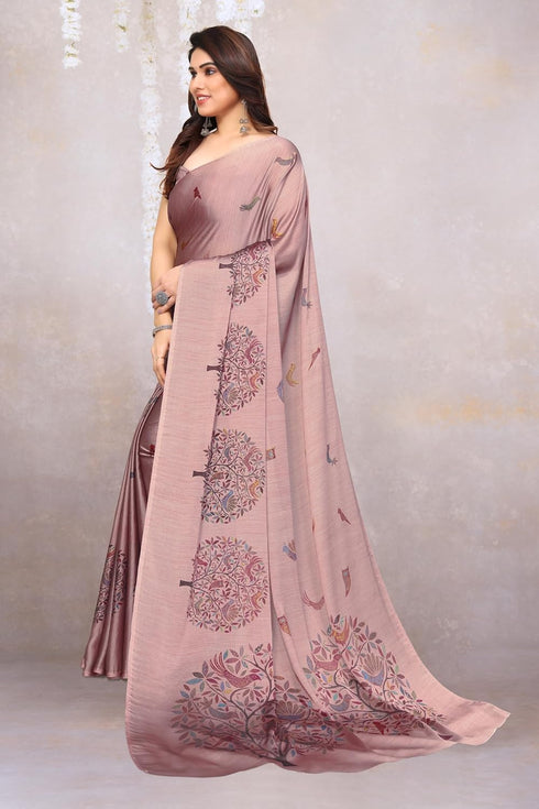 Vasthrlay Fashion Chiffon Printed Dusty Ethnic Wear