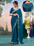 Vasthrlay Chiffon Jacquard Unstitched Black Saree