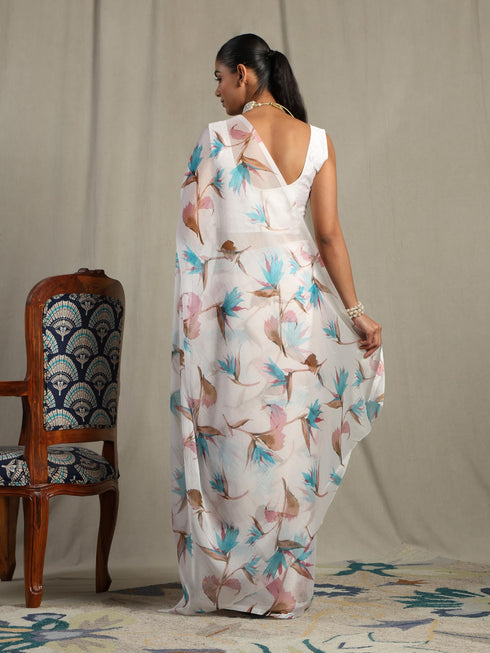 Vasthrlay Chiffon Floral Saree