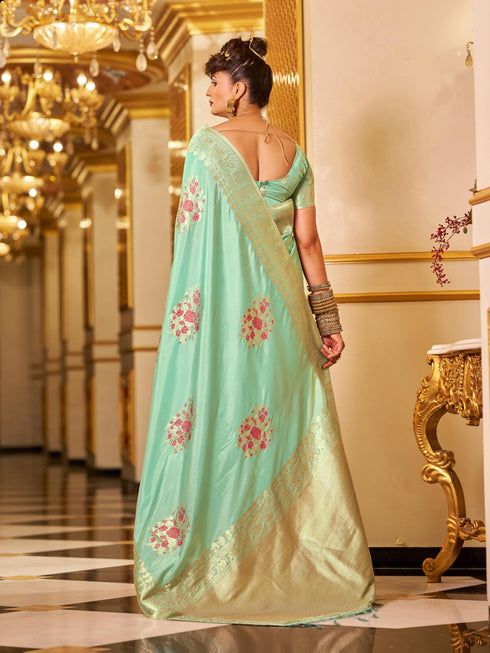 Vasthrlay Banarasi Unstitched Saree