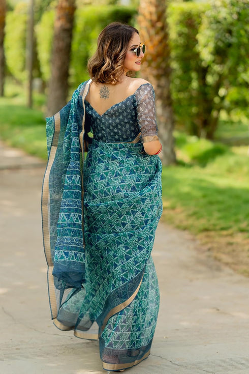Vasthrlay Fashion Polyester Printed Dusty Ethnic Wear
