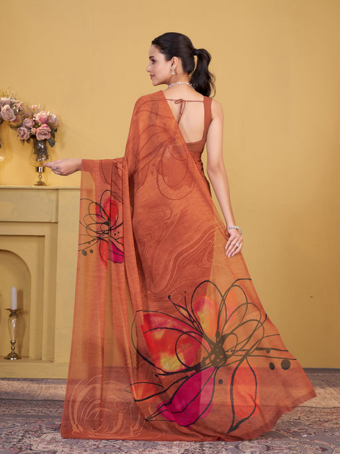 Vasthrlay Georgette Printed Saree