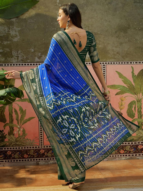 Vasthrlay Georgette Printed Unstitched Rani Pink Saree