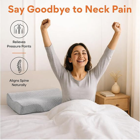 FOVERA Memory Foam Cervical Pillow for Neck Pain