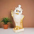 Decorative Owl Figurine with Top Hat and Gold Accents Home Decor Showpiece