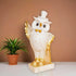 Decorative Owl Figurine with Top Hat and Gold Accents Home Decor Showpiece