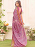 Vasthrlay Womens Printed Unstitched Sage Green Saree
