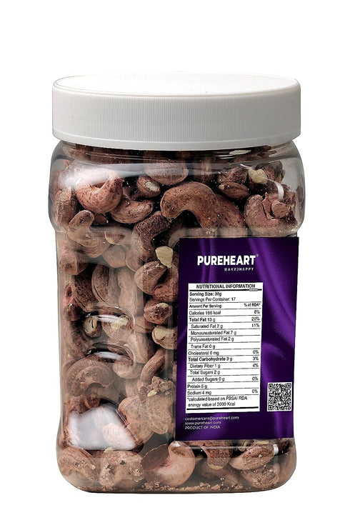 Pureheart Borma Cashews/Skin Unpeeled Cashews Natural Whole Cashews