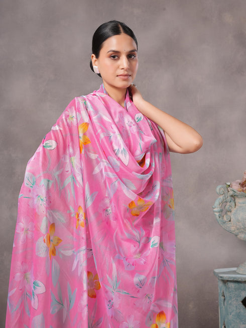 Vasthrlay Chiffon Floral Saree