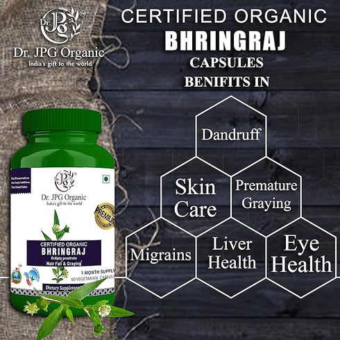 Dr. JPG Organic Bhringraj Capsules For Hair Fall
