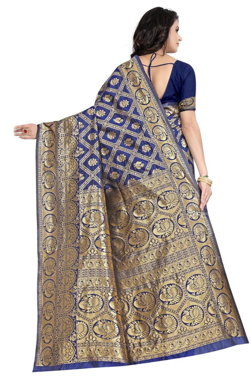 VasthrlayWoven Kanjivaram Blend Saree