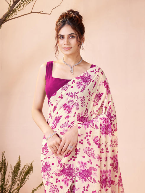 Vasthrlay Georgette Printed Saree