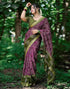 Vasthrlay Chiffon Printed Unstitched Pink Saree