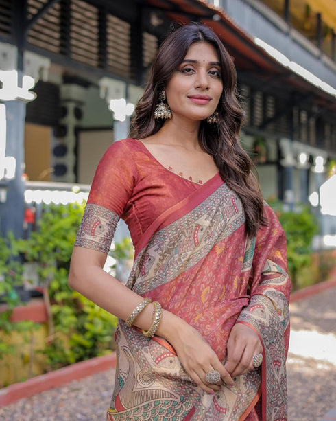 Vasthrlay Handloom Turquoise Traditional Saree