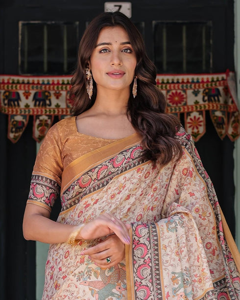 Vasthrlay Handloom Printed Saree