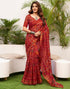 Vasthrlay Womens Printed Unstitched Green Saree