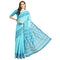 Vasthrlay Cotton Printed Mulmul Blue Saree