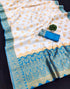 Vasthrlay Banarasi Jacquard Unstitched Beige Saree