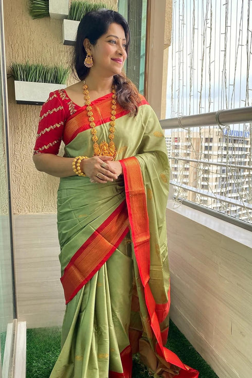Vasthrlay Kanjivaram Lichi Blouse Ethnic Wear