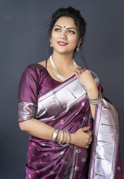 Vasthrlay Paithani Unstitched Saree
