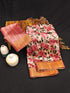 Vasthrlay Tussar Printed Contrast