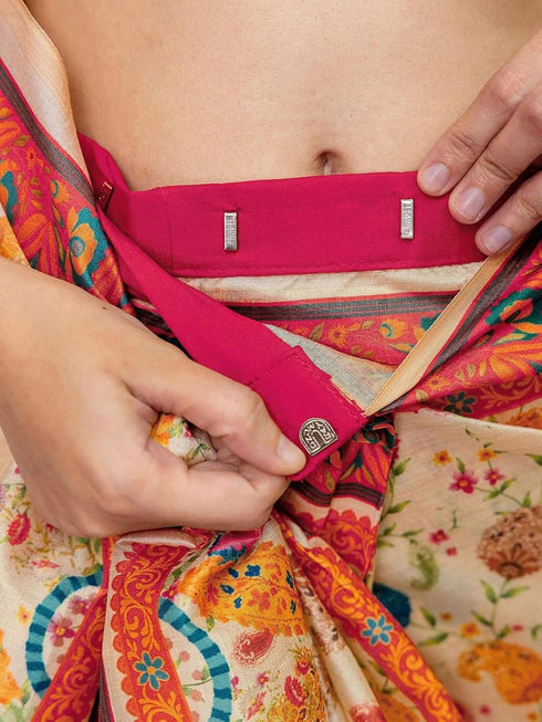 Vasthrlay Banglori Printed Dusty Saree