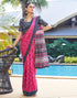 Vasthrlay Chanderi Bandhani Unstitched White Saree