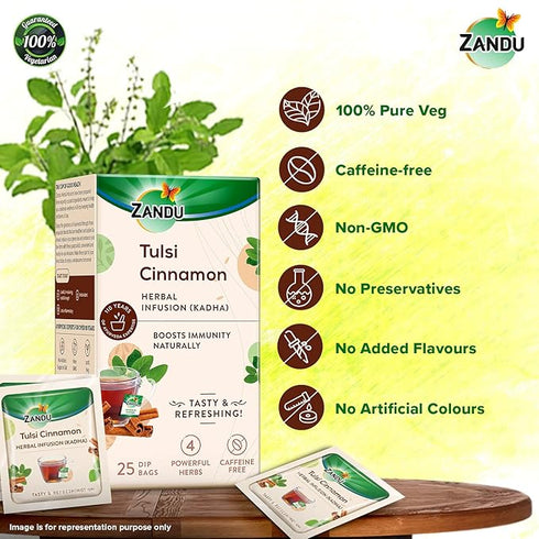 Zandu Tulsi Cinnamon Ayurvedic Infusion Kadha