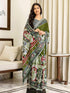Vasthrlay Womens Printed Unstitched Beige Saree