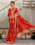 Vasthrlay Bandhani Embroidery Unstitched Teal Saree
