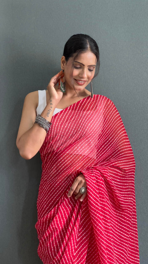 Vasthrlay Red Saree