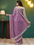 Vasthrlay Embroidered Black Saree