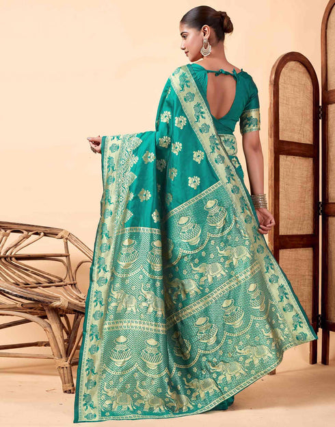 Vasthrlay Banarasi Traditional Unstitched Saree