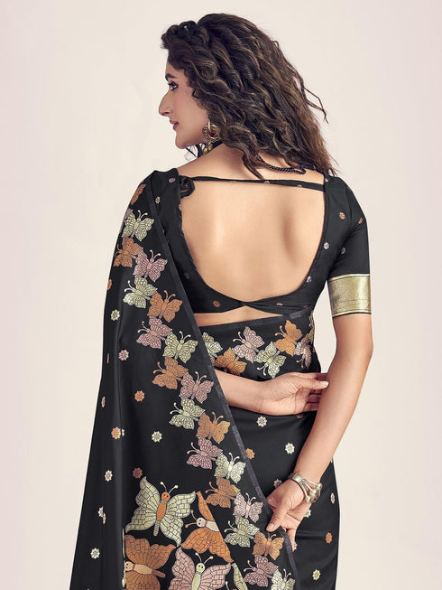 Vasthrlay Banarasi Unstitched Saree