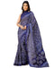 Vasthrlay Bandhani Printed Navy Blue Saree With Unstitched Blouse Piece