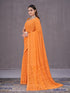 Vasthrlay Orange Chiffon Floral Saree