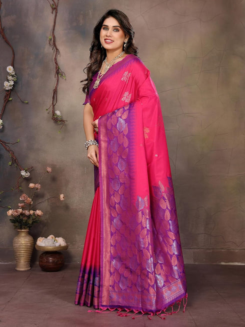 Vasthrlay Kanjivaram Saree Banarasi Blouse Wedding