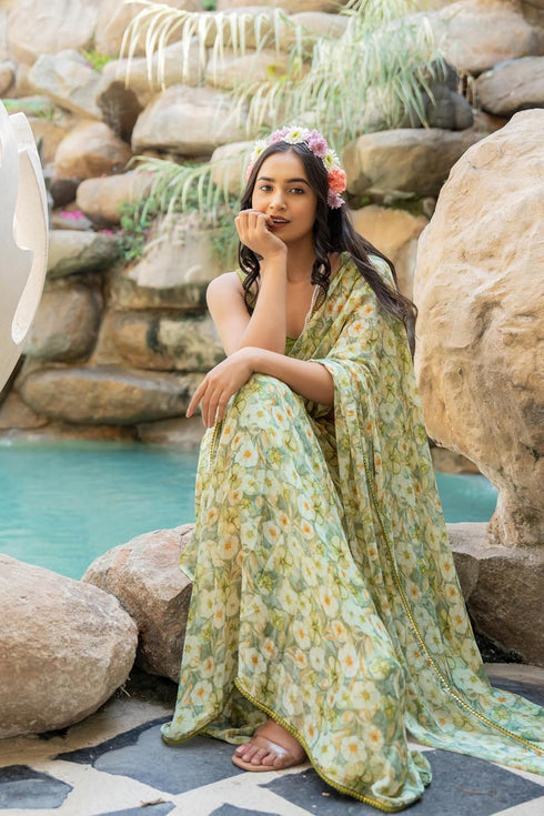 Vasthrlay Fashion Chiffon Printed Ethnic Wear