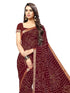 Vasthrlay Chiffon Blouse Maroon Saree