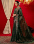 Vasthrlay Chiffon Printed Unstitched Black Saree