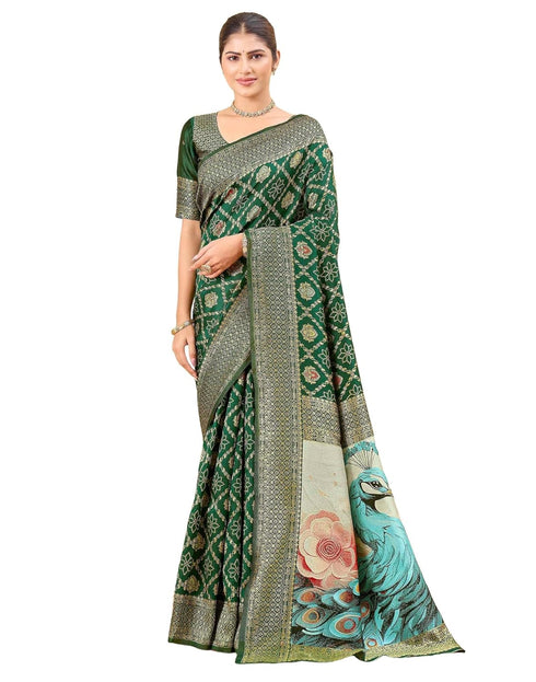 Vasthrlay Womens Weaving Unstitched Cream Saree