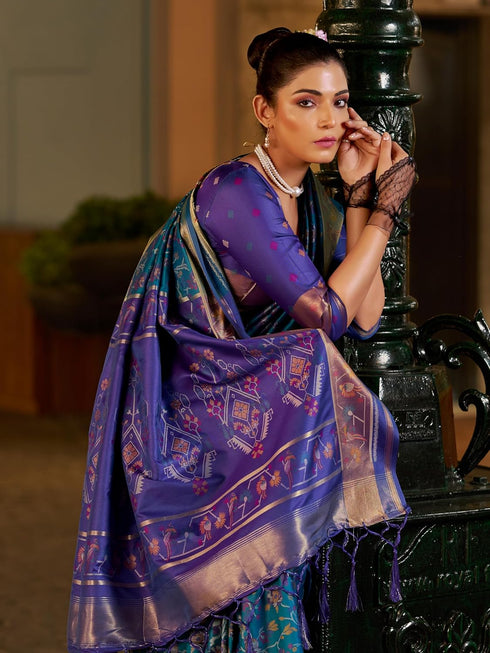 Vasthrlay Kanjivaram Unstitched Jacquard Stylish Saree