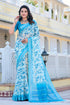 Vasthrlay Sky Blue Unstitched Saree