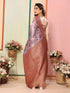 Vasthrlay Kanjivaram Banarasi Unstitched Currant Onion Free Ethnic Wear