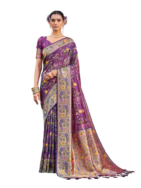 Vasthrlay Kanjivaram Unstitched Saree