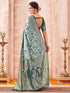 Vasthrlay Weaving Teal Saree