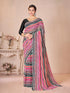Vasthrlay Orange Georgette Unstitched Saree