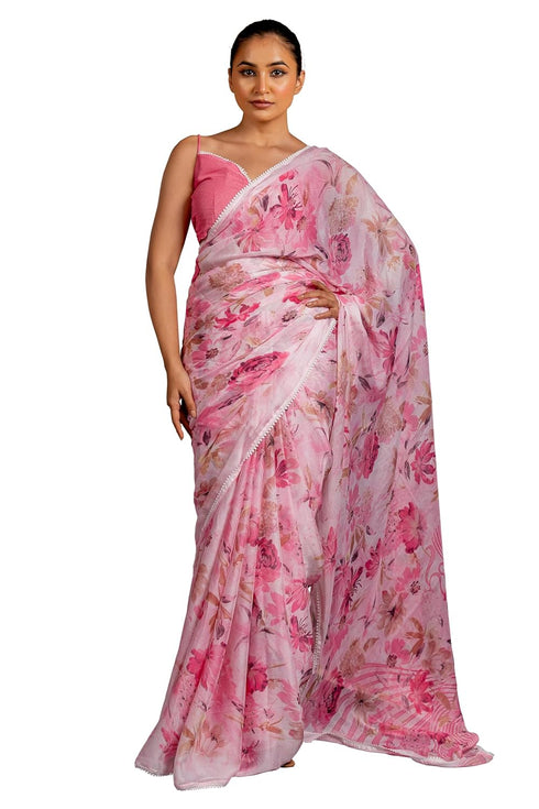 Vasthrlay Fashion Georgette Floral Printed Ethnic Wear